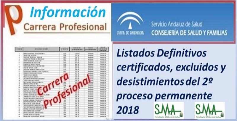 Carrera Profesional: Listados definitivos de profesionales certificados y excluidos del Segundo Proceso de certificación de 2018 ldcp