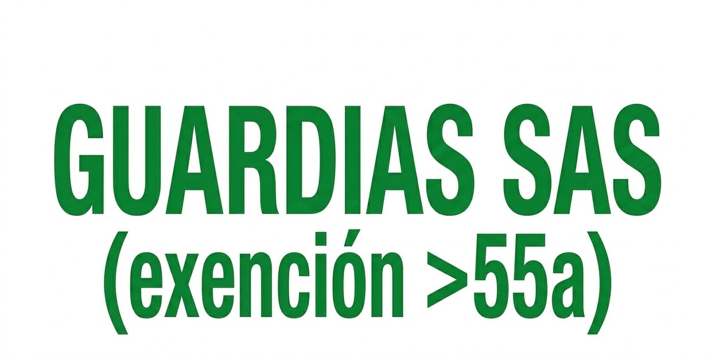 Exención de guardias mayores de 55 años